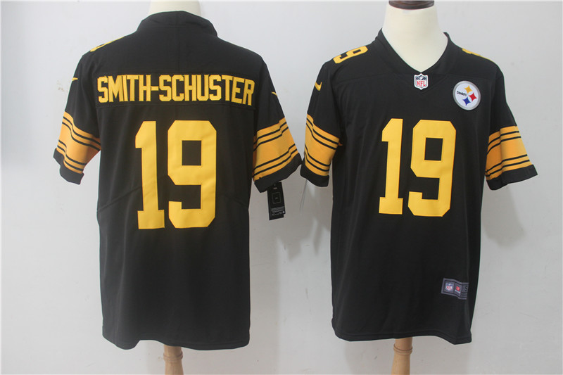 Men Pittsburgh Steelers #19 Smith-Schuster Black Yellow Nike Vapor Untouchable Limited NFL Jerseys